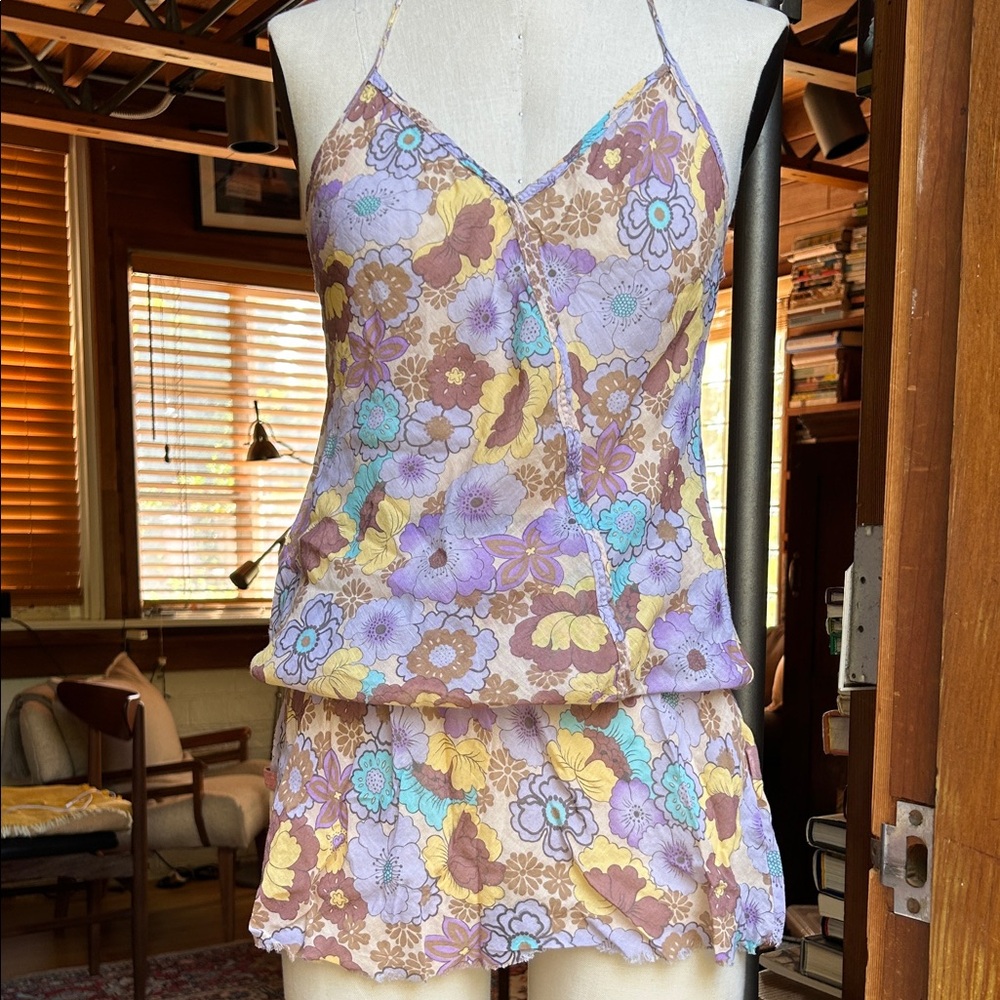 ONE TEASPOON Floral Halter Dress. Small 🌸
